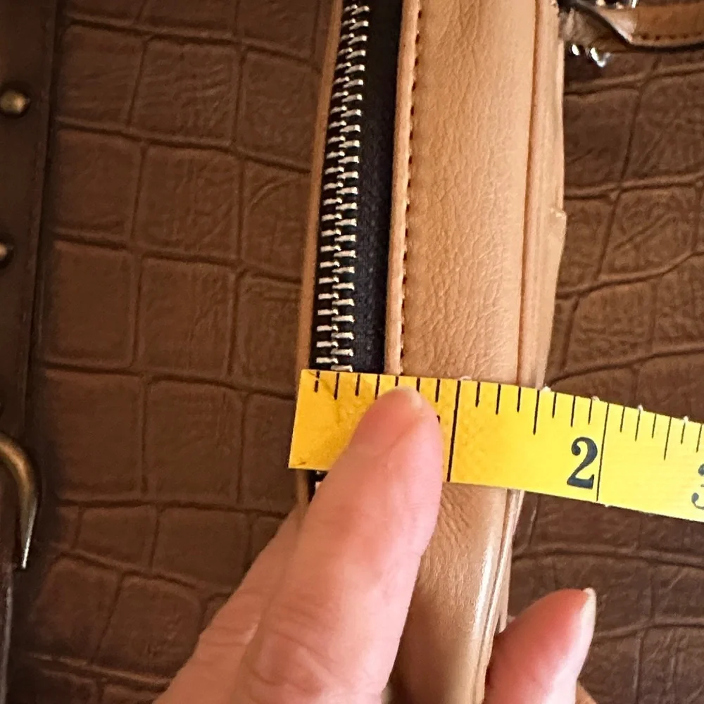 Aimee Kestenberg Tan Leather Bag with Silver Accents - Picture 5 of 7